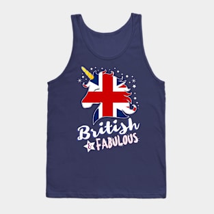 British & Fabulous Unicorn Tank Top